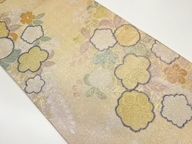 JAPANESE FUKURO OBI / WOVEN FLOWERS